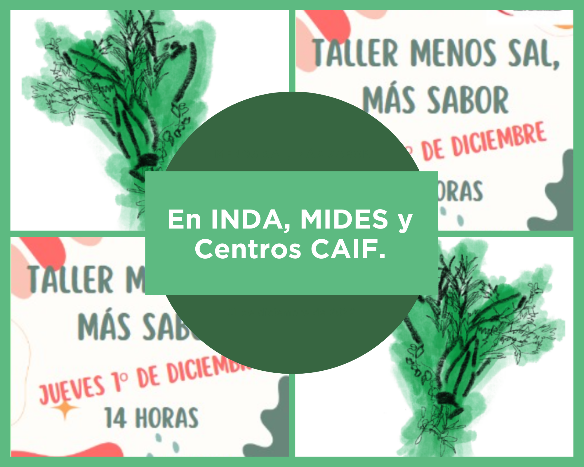 Menos sal, más sabor en INDA, MIDES y Centros CAIF.